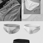 2 Pack Men's U-Shaped Pouch Single Layer Moisture-Wicking Comfortable Sexy Bikini