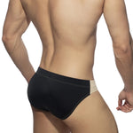 Men's Color Block Swim Briefs with Removable Pad