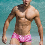 Men’s Sexy Metallic Swim Trunks With Drawstring