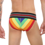 2 Pack Men's High-Stretch Rainbow Sports Comfort Bikini