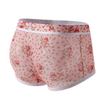 2 Pack Men's Mesh Print Trunks with Prominent Support Pouch