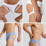 2 Pack Men's Bamboo Fiber Athletic Thong with Contour U-Pouch & Soft Stretch Fit