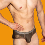 2 Pack Men's Low-Rise Sexy Lace U-Pouch Briefs