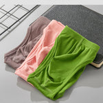 2 Pack Men's Solid Color Low Rise Sweat-Absorbent Large U-Shaped Small Pocket Briefs
