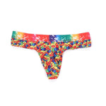 4 Pack Men's Playful-Rainbow Print U-Pouch Thongs