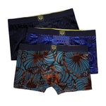 3 Pack Men's Antibacterial Mid-Rise Mesh Breathable Comfy Trunks