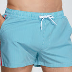2-pack Men's Striped Double-layer Anti-embarrassment Beach Pants