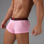 3 Pack Men's Sexy Lace Breathable Comfortable Durable Stretch Silky Touch Trunks