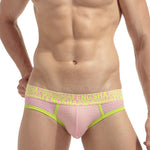 2-pack Men's Breathable Mesh Briefs with U-shaped Convex Pockets