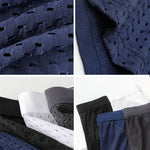 4 Pack Men’s Ice Silk Cooling Mesh Trunks