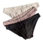 3 Pack Men's Solid Color Minimalist Style Breathable Cotton Briefs