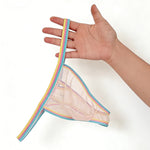 3 Pack Men's Mesh Sheer Support Pouch Strings with Cooling Comfort & Color Waistband