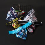 2 Pack Men's Sexy Bold Prints Cooling Lightweight Thong