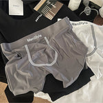 3 Pack Men's Ice Silk Full-Coverage Antibacterial Mid-Rise Boxer Briefs