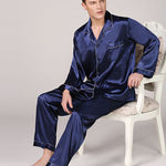Men's Classic Satin Pajama Set Sleepwear