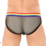 3 Pack Men's Stretchy Mesh Rainbow Style Lightweight Breathable Bikinis