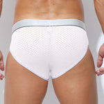 3 Pack Men's Low-Rise Mesh Supportive Fit Stretch Fit Basic Briefs