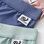 3 Pack Men's Ultra-Thin Breathable Ribbed Ice Silk Briefs