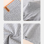 4 Pack Men's Striped Printed Breathable Cotton Trunks