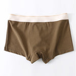 3 Pack Men's Elephant Trunk Separate Cotton Sexy Mid-Rise Solid Color Trunks