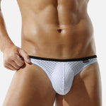 Men's Low-rise Mesh U-shaped Convex Pocket Sports Briefs