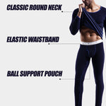 Fleece Lined Men's Thermal Underwear With Support Pouch