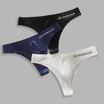 4-pack Men's Sexy Solid Color Letter Seamless Thong