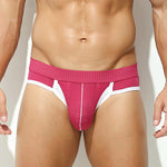 2 Pack Men's Breathable Side-Open Thin and Lightweight Supportive Fit Briefs