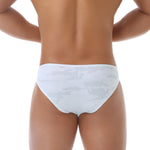 3 Pack Men's Ultra-Thin Camo U-Pouch High-Rise Mesh Breathable Bikinis
