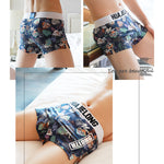 2 Pack Men's Ultra-Soft Cotton Playful Prints Mid-Rise Trunks