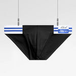 2-pack Men's High-cut Cotton Navy Striped Stretch Briefs