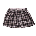 2 Pack Men's Cotton Plaid Boxers with Side Opening and Relaxed Elastic Waistband