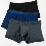 4 Pack Men’s Support Pouch Trunks With Functional Fly