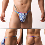 4 Pack Men's Striped Breathable Mesh Ultra Elastic & Soft Thongs