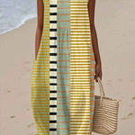 Rosenda - Summer Dress with Abstract Geometric Print