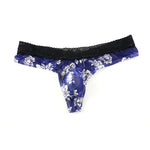 4 Pack Men's Lace Comfy Waistband U-Pouch Thongs
