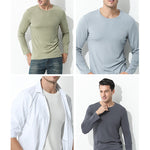 Men's Double-sided Modal Long-sleeved Solid Color T-shirt