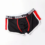 3 Pack Men's Mid-Rise Ice Silk Mesh Trunks
