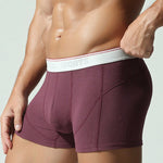 2 Pack Men's Mid-Rise Solid Color Seamless Soft & Comfort Stretch Fit Trunks