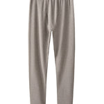 Men's Solid Color Double-Layer Bamboo Fiber Thermal Bottoms