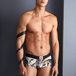 2 Pack Men's Bold Prints Comfy Waistband Stretch Fit Soft Trunks