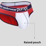 2 Pack Men's Breathable Mesh Comfortable U-convex Large Pouch Sports Briefs