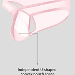 2 Pack Men's Sexy See-Through Triangle Y-Shaped Sleep Briefs