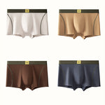 4 Pack Men's Soft Ribbed Textured Antibacterial & Breathable Trunks