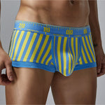 3 Pack Men's Snug Fit Trendy Striped Design Sporty Cut Cooling Airflow Trunks