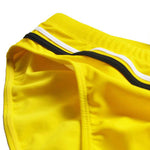 Sports Men's Striped Drawstring Swim Briefs