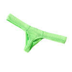 2 Pack Men's Sexy U-Pouch Sheer Icy Silk Seamless Comfort Firm Support Thongs