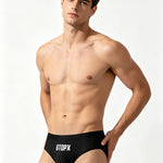 2 Pack Men's Durable Stretch Snug Fit Quick-Dry Seamless Swim Briefs