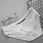 2-Pack Men's Threaded Design Breathable Comfort Low-Rise Thin U-convex Briefs