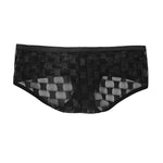2 Pack Men's Sheer Grid Mesh Breathable Large U-Pouch Trunks